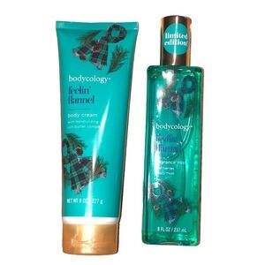 Bodycology Limited Edition 'Feelin Flannel' Body Cream & Fragrance Mist 8 Oz Set